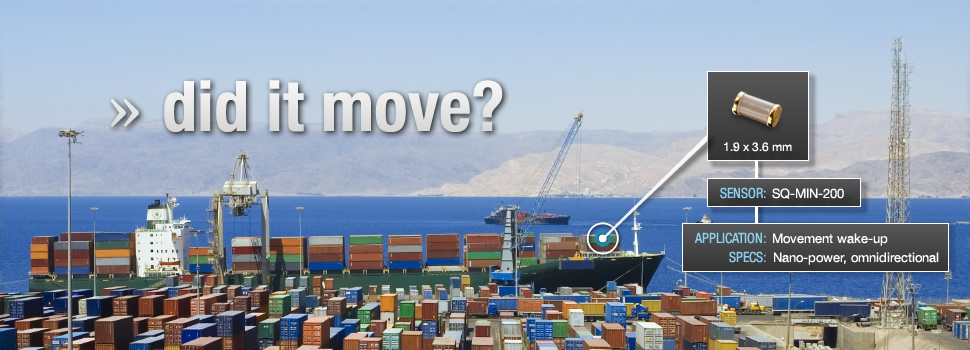 Tilt and Vibration Sensor SQ-MIN-200 – Movement Wake-Up